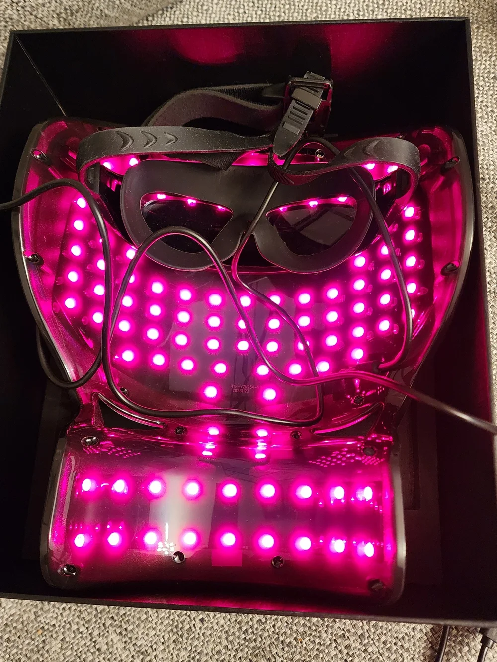 GYH Premium-S 8-Color LED Light Therapy Face & Neck Mask w/ Handheld Light Wand